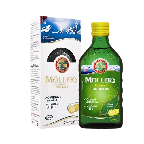 Möller's Omega 3 Cod Liver Oil Limon Aromalı 250 ml Ürün Fotoğrafı
