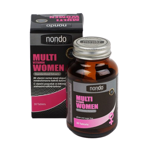 Nondo Vitamins Multivitamin Women 30 Tablet'in Ürün Fotoğrafı