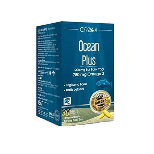 Orzax Ocean Plus Omega 3 30 Kapsül / 1200 Mg'ın Ürün Fotoğrafı
