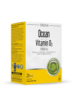 Orzax Ocean Vitamin D3 20 ML / 1000 IU'nun Ürün Fotoğrafı