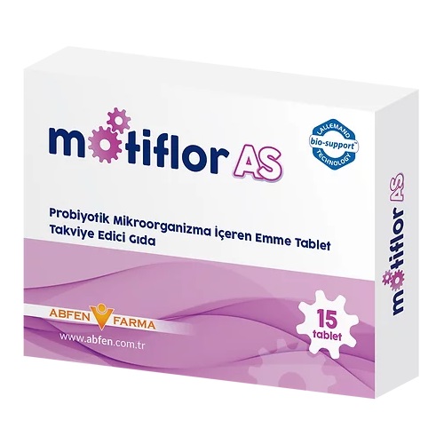 Motiflor AS Probiyotik 15 Emme Tablet'in Ürün Fotoğrafı