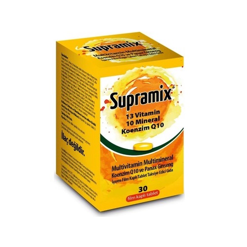 Supramix Multivitamin Mineral Ve Koenzim Q10 30 Tablet'in Ürün Fotoğrafı