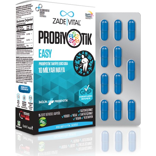 Zade Vital Probiyotik Easy 15 Kapsül'ün Ürün Fotoğrafı