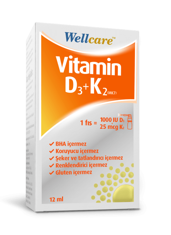Wellcare Vitamin D3 K2 12 ML'nin Ürün Fotoğrafı
