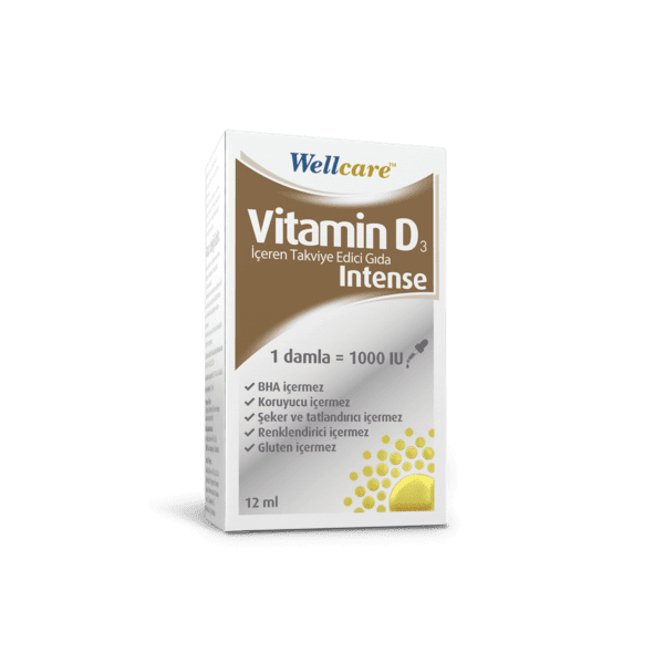 Wellcare Vitamin D3 İntense 1000 IU 12 ML'nin Ürün Fotoğrafı