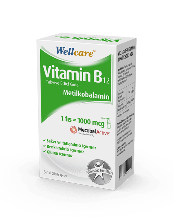 Wellcare Vitamin B12 1000 Mcg 5 Ml'nin Ürün Fotoğrafı