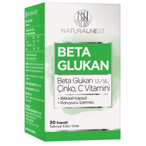 Naturalnest Beta Glukan 30 Kapsül'ün ürün fotoğrafı