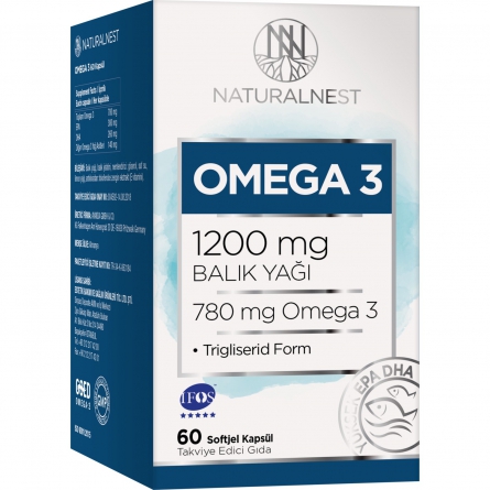 Naturalnest Omega 3 1200 Mg 30 Kapsül'ün ürün fotoğrafı