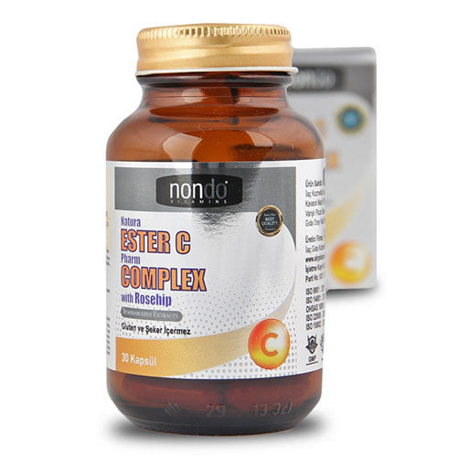 Nondo Vitamin Ester C Complex With Rosehip 30 Kapsül